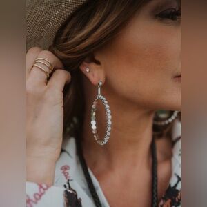 Goldie Lew Betsy Earrings White